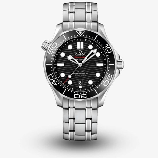 OMEGA Mens Seamaster Diver 300M Black Dial Bracelet Watch 210.30.42.20.01.001
