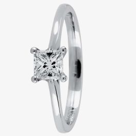 1888 Collection Platinum 0.40ct Princess-Cut Diamond Solitaire Ring RI-141PC(.40CT PLUS), view 2