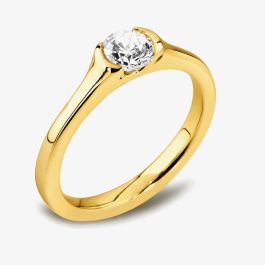 1888 Collection 18ct Yellow Gold 1.00ct Certificated Brilliant Cut Diamond Solitaire Ring RI-134(6.5)(1.00CT PLUS), view 2