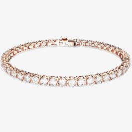 Swarovski 5657659 M Matrix White Rose Gold Plated Tennis Bracelet ...
