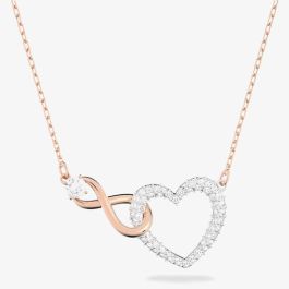Swarovski 5518865 Infinity Heart White Crystal Necklace - thbaker