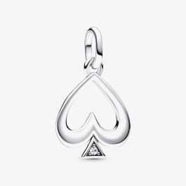 PANDORA 793078C01 Sterling Silver Pandora ME Cubic Zirconia Spade ...