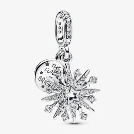 PANDORA 793512C01 Sparkling Firework Double Dangle Charm - thbaker.co.uk
