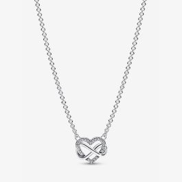 PANDORA 392666C01-50 Silver Sparkling Infinity Heart Necklace - thbaker ...