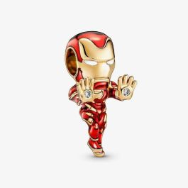 PANDORA 760268C01 Marvel Gold Plated The Avengers Iron Man Charm ...