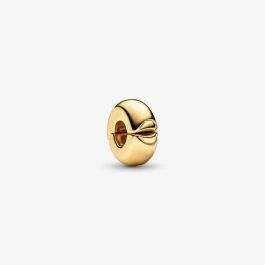 PANDORA 763678C00 14ct Gold Plated Round Clip Charm - thbaker.co.uk