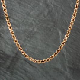 Second Hand 9ct Yellow Gold 18 Inch Rope Chain 41161275 - thbaker.co.uk