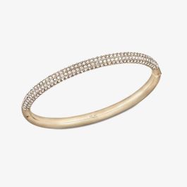 Swarovski 5032849 Stone Rose Gold Tone Half Pavé Bangle - thbaker.co.uk