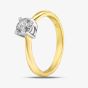 9ct Yellow Gold 0.50ct Diamond Four Claw Solitaire Ring PR0407Y9 0.50 