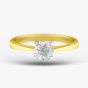 9ct Yellow Gold 0.50ct Diamond Four Claw Solitaire Ring PR0407Y9 0.50 