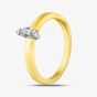 9ct Yellow Gold 0.15ct Marquise Cut Diamond Solitaire Ring 
