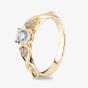 9ct Yellow Gold 0.25ct Diamond Crossover Ring TH010111R