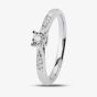 9ct White Gold 0.19ct Solitaire Diamond Ring TH010112R