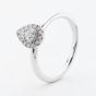 9ct White Gold 0.30ct Pear Cut Diamond Halo Ring NTR832PEAR-D-9WG