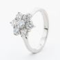 Platinum 1.00ct Multi Cut Diamond Daisy Cluster Ring KDC100P/81119C