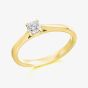 9ct Yellow Gold 0.20ct Brilliant Cut Diamond Solitaire Ring ENG23624MT