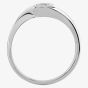 9ct White Gold 0.10ct Tension-set Diamond Solitaire Ring 10074WG/10-9