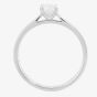 9ct White Gold 0.50ct Four Claw Round Diamond Solitaire Ring RI-2016(0.50CT) N