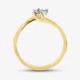 9ct Yellow Gold 0.10ct Diamond Solitaire Twist Ring TH010144R
