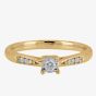 9ct Gold 0.19ct Solitaire Diamond Ring S4490D-9Y-019G
