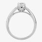 9ct White Gold 0.50ct Diamond Mount Accent Solitaire Ring TH010197R