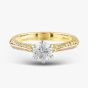18ct Yellow Gold Certificated 0.90ct Brilliant Cut Diamond Shoulder Set Solitaire Ring 10637/18PT/M020(.70ct)