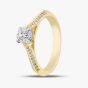 18ct Yellow Gold Certified 0.70ct Brilliant Cut Diamond Shoulder Set Solitaire Ring 10639/18PT/M020(.50ct)