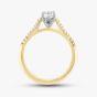 18ct Yellow Gold Certified 0.70ct Brilliant Cut Diamond Shoulder Set Solitaire Ring 10639/18PT/M020(.50ct)