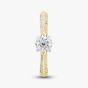 18ct Yellow Gold Certified 0.70ct Brilliant Cut Diamond Shoulder Set Solitaire Ring 10639/18PT/M020(.50ct)