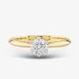 18ct Yellow Gold Certified 0.50ct Brilliant Cut Diamond Solitaire Ring 10638/18PT/MO - 50PT