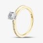 18ct Yellow Gold Certificated 1.38ct Oval Cut Diamond Crossover Ring 31470YW/55