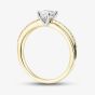 18ct Yellow Gold Certificated 1.38ct Oval Cut Diamond Crossover Ring 31470YW/55