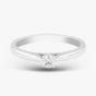 9ct White Gold 0.12ct Brilliant Cut Diamond Solitaire Ring 10-80-623/24-01-345 L