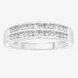9ct White Gold 0.35ct Diamond Double Channel-set Half Eternity Ring R10164S35 WG