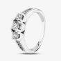 18ct White Gold 1.00ct Diamond Shouldered Trilogy Ring TH010306R