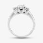 18ct White Gold 1.00ct Diamond Shouldered Trilogy Ring TH010306R