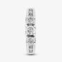 18ct White Gold 1.00ct Diamond Shouldered Trilogy Ring TH010306R