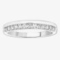 9ct White Gold 0.25ct Diamond Off-Set Half Eternity Ring R10033S25 WG