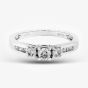 9ct White Gold 0.50ct Diamond Shouldered Trilogy Ring TH010325112136