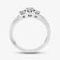 9ct White Gold 0.50ct Diamond Shouldered Trilogy Ring TH010325112136