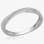 9ct White Gold 0.10ct Diamond Crossover Half Eternity Ring 9178R010 WG