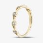 9ct Yellow Gold Diamond Open Teardrop Half Eternity Ring 50L55/24