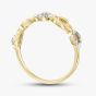 9ct Yellow Gold 0.05ct Brilliant Cut Diamond Oval Linked Ring THR29151-05GR (YG)