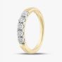 9ct Yellow Gold 0.10ct Brilliant Cut Diamond Half Eternity Ring THR40294-10 (YG)