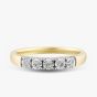 9ct Yellow Gold 0.10ct Brilliant Cut Diamond Half Eternity Ring THR40294-10 (YG)