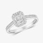 9ct White Gold 0.33ct Diamond Cluster Ring RD695W