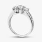 9ct White Gold 1.00ct Diamond Trilogy Shoulder Set Ring THR4901-100 (WG)