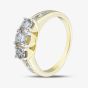 9ct Yellow Gold 1.00ct Diamond Trilogy Shoulder Set Ring THR4901-100 (YG)
