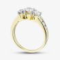 9ct Yellow Gold 1.00ct Diamond Trilogy Shoulder Set Ring THR4901-100 (YG)