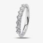 9ct White Gold Seven Stone Diamond Half Eternity Ring H6152D-9W-035F